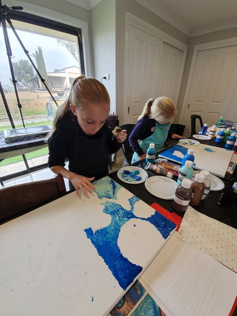 School Holidays - Kids Art Class - Painting - Perisher Accommodation 1