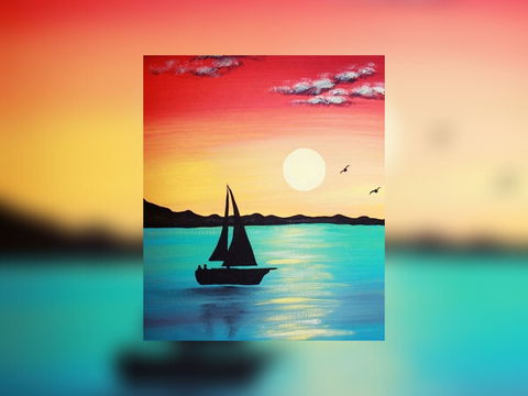 Grab A Glass Of Wine And Learn To Paint 'Sailboat'! - Perisher Accommodation 0